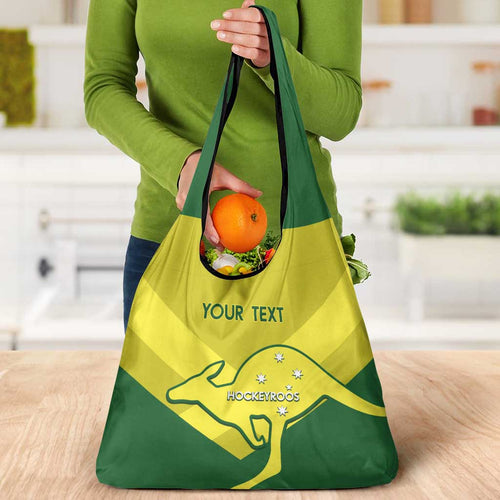 Custom Australia Field Hockey Grocery Bag Go Champions Hockeyroos National Color