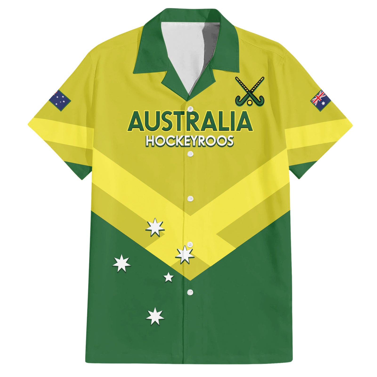 Custom Australia Field Hockey Hawaiian Shirt Go Champions Hockeyroos National Color