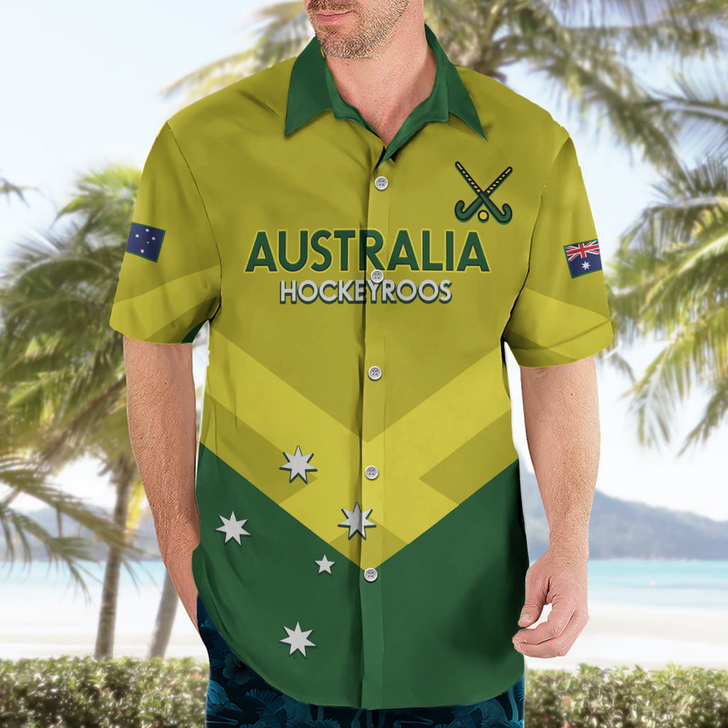 Custom Australia Field Hockey Hawaiian Shirt Go Champions Hockeyroos National Color