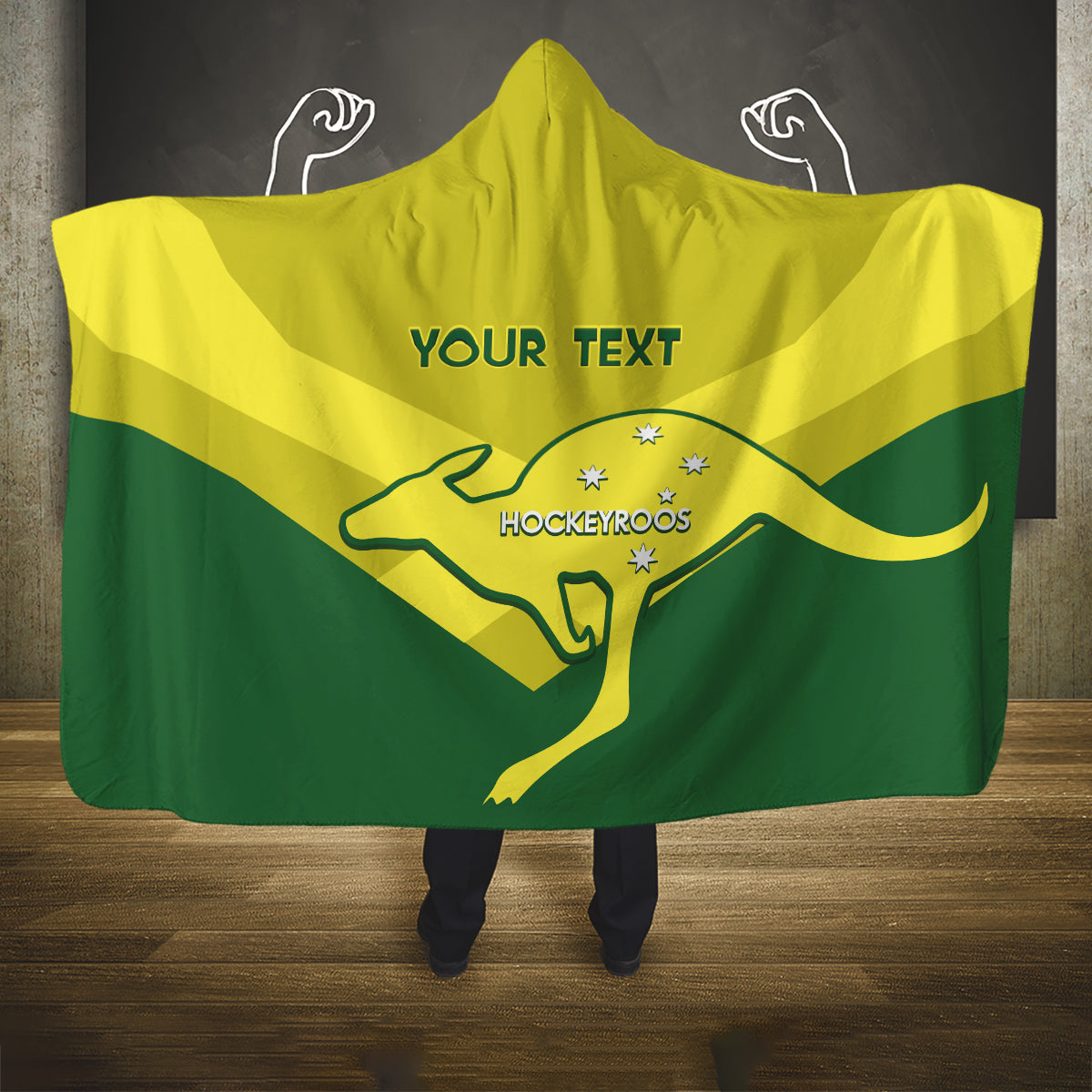 Custom Australia Field Hockey Hooded Blanket Go Champions Hockeyroos National Color
