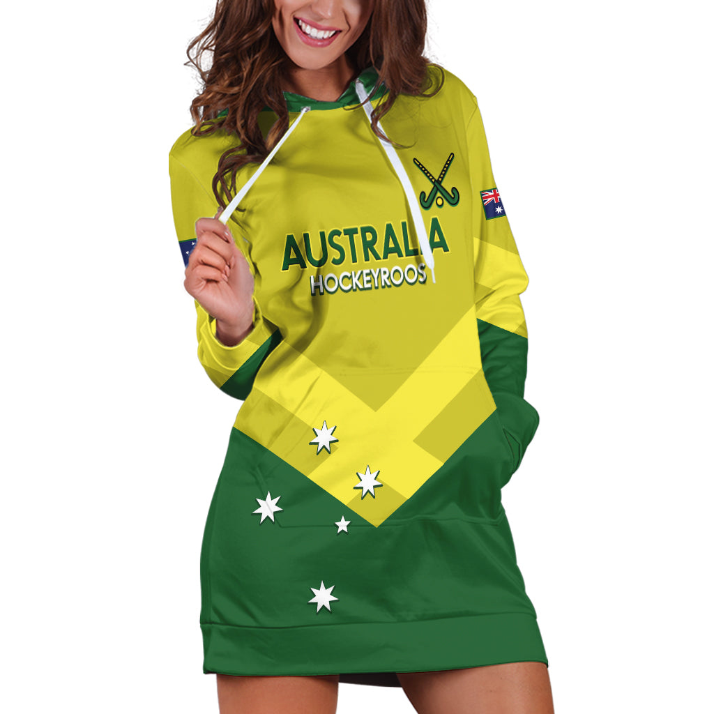 Custom Australia Field Hockey Hoodie Dress Go Champions Hockeyroos National Color