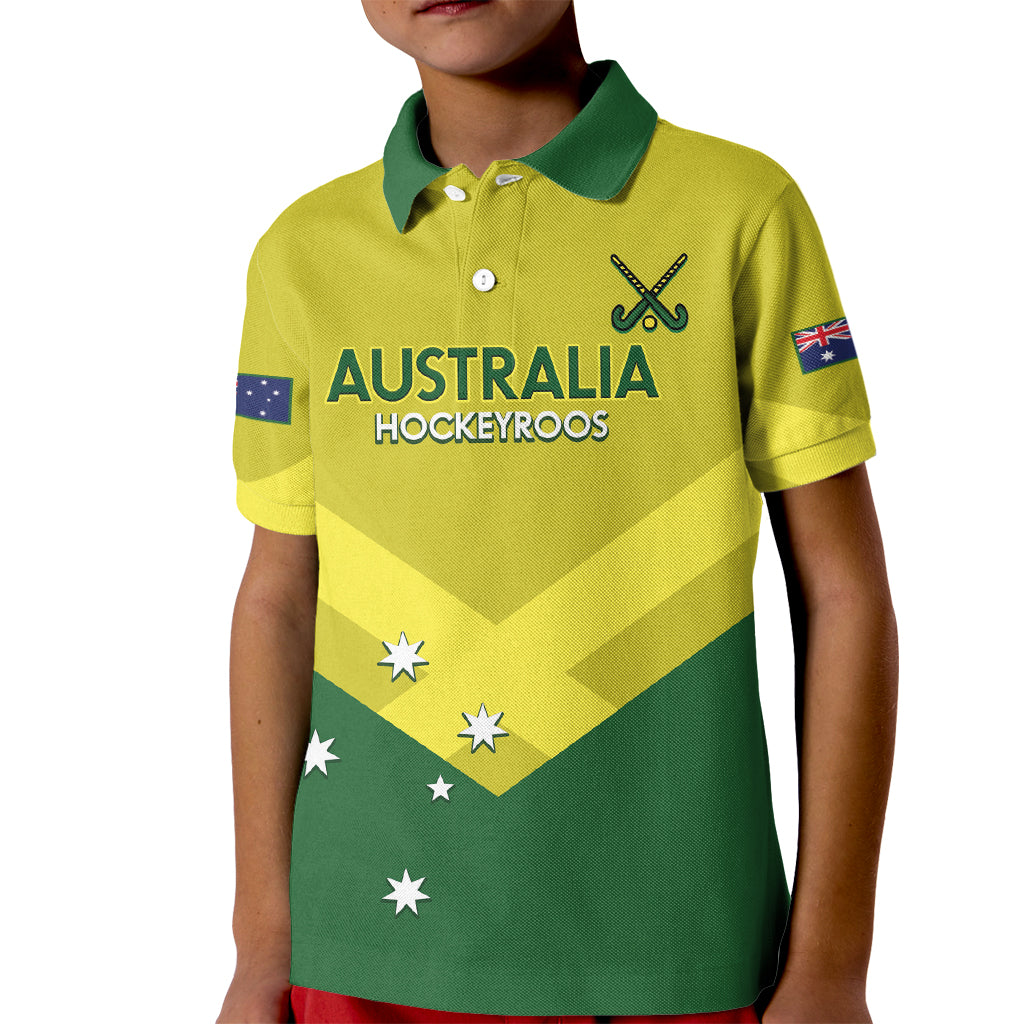 Custom Australia Field Hockey Kid Polo Shirt Go Champions Hockeyroos National Color