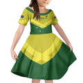 Custom Australia Field Hockey Kid Short Sleeve Dress Go Champions Hockeyroos National Color