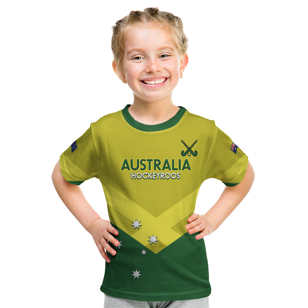 Custom Australia Field Hockey Kid T Shirt Go Champions Hockeyroos National Color