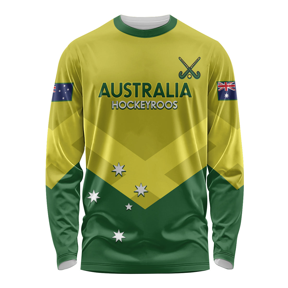 Custom Australia Field Hockey Long Sleeve Shirt Go Champions Hockeyroos National Color