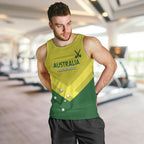 Custom Australia Field Hockey Men Tank Top Go Champions Hockeyroos National Color