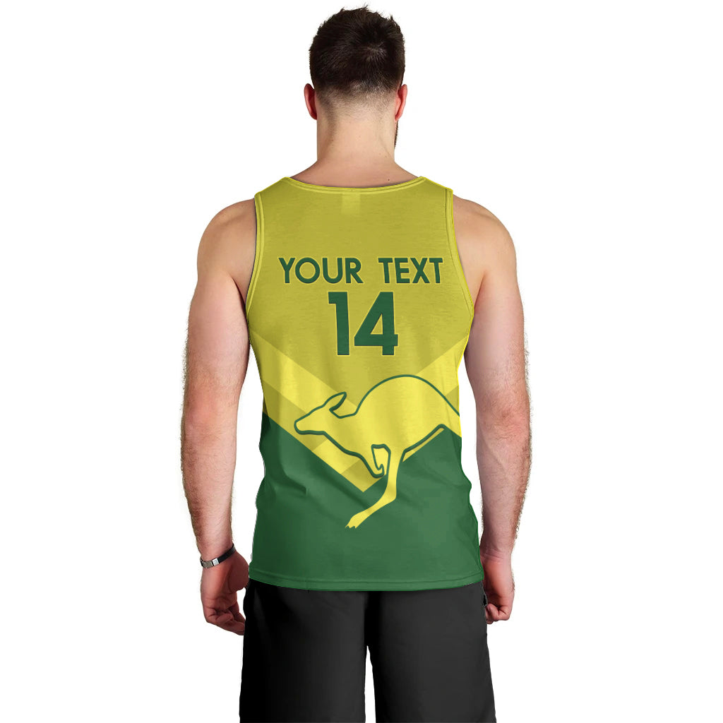 Custom Australia Field Hockey Men Tank Top Go Champions Hockeyroos National Color