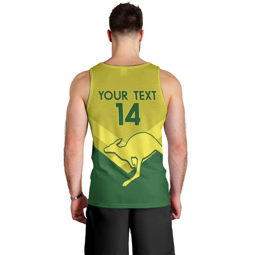 Custom Australia Field Hockey Men Tank Top Go Champions Hockeyroos National Color