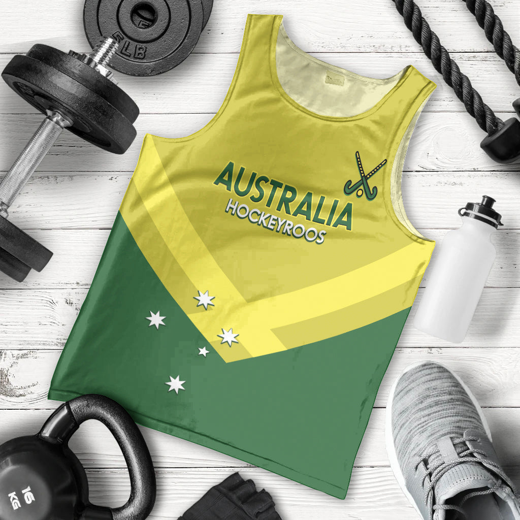 Custom Australia Field Hockey Men Tank Top Go Champions Hockeyroos National Color