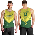 Custom Australia Field Hockey Men Tank Top Go Champions Hockeyroos National Color