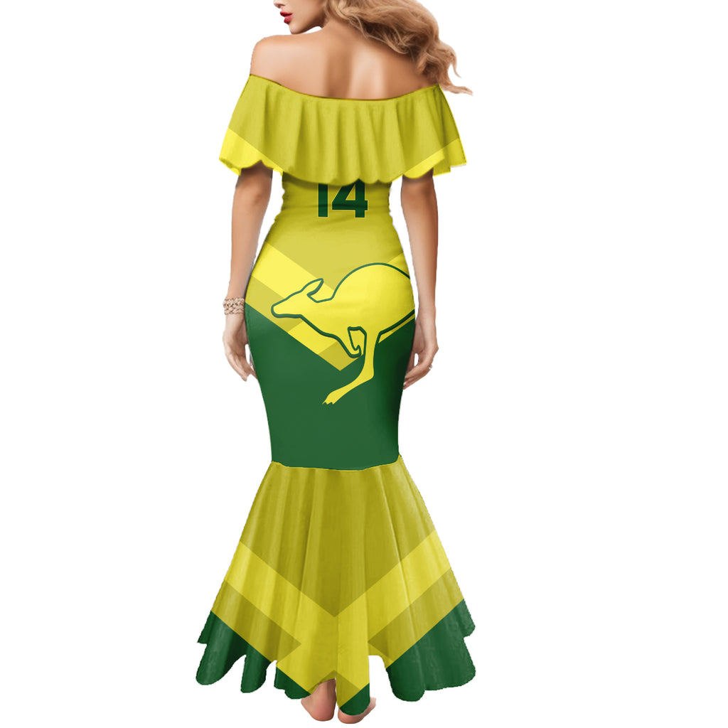 Custom Australia Field Hockey Mermaid Dress Go Champions Hockeyroos National Color