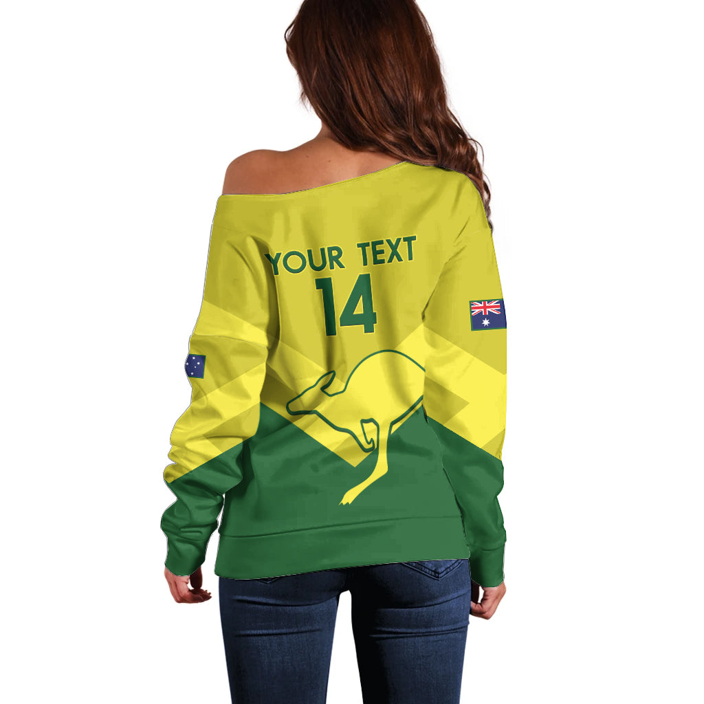 Custom Australia Field Hockey Off Shoulder Sweater Go Champions Hockeyroos National Color