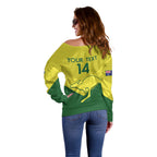 Custom Australia Field Hockey Off Shoulder Sweater Go Champions Hockeyroos National Color