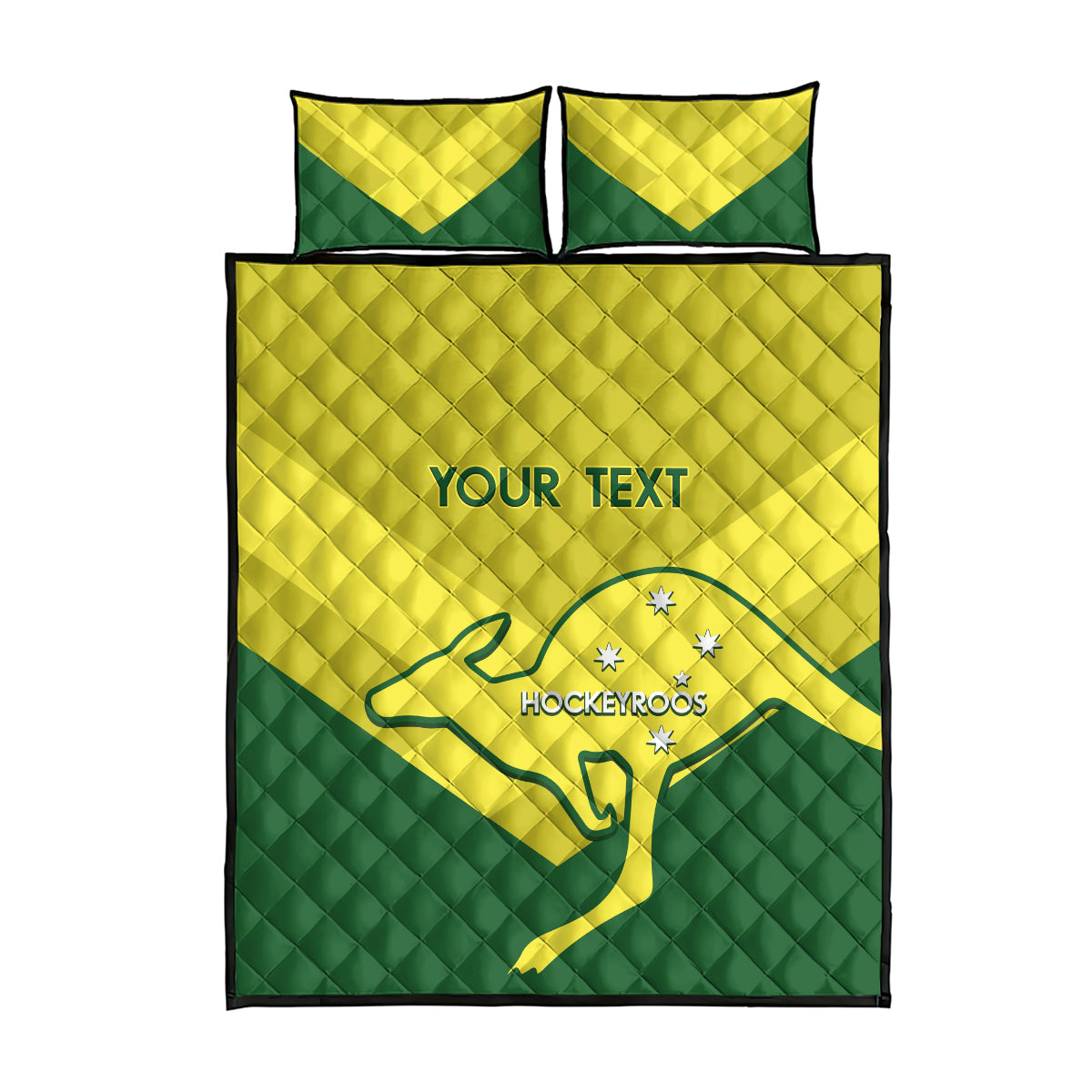 Custom Australia Field Hockey Quilt Bed Set Go Champions Hockeyroos National Color