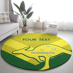 Custom Australia Field Hockey Round Carpet Go Champions Hockeyroos National Color