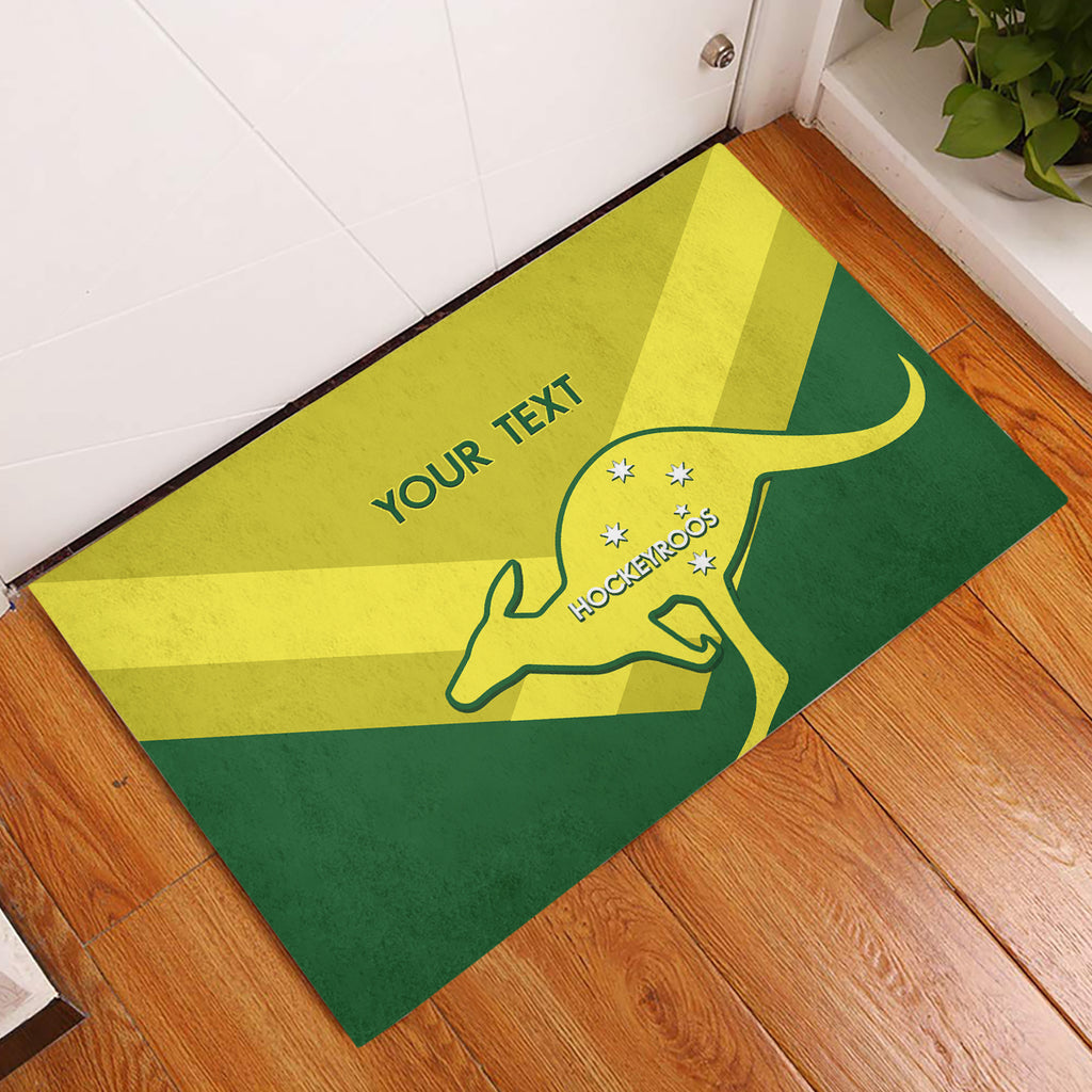 Custom Australia Field Hockey Rubber Doormat Go Champions Hockeyroos National Color