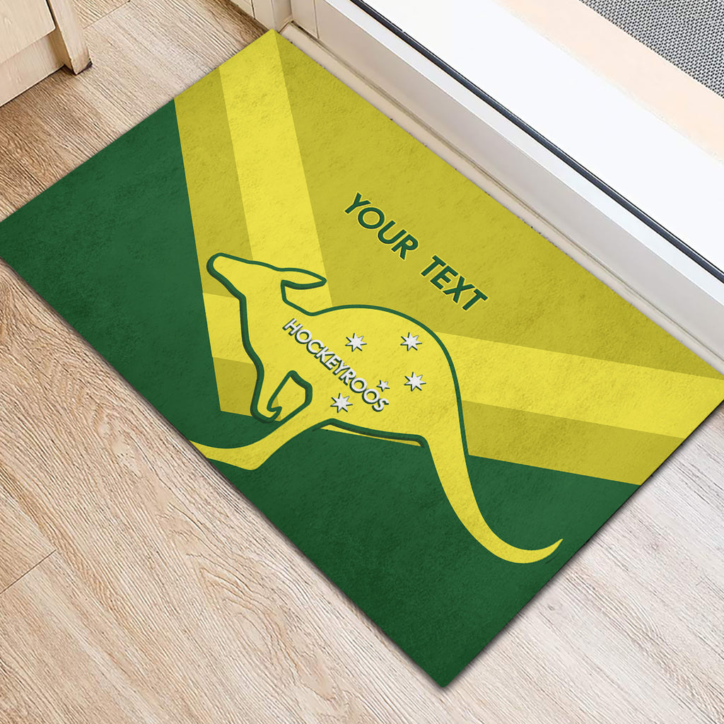 Custom Australia Field Hockey Rubber Doormat Go Champions Hockeyroos National Color