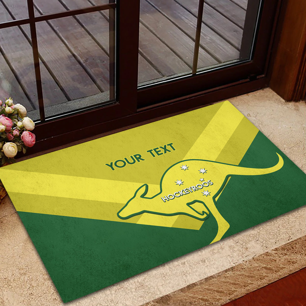Custom Australia Field Hockey Rubber Doormat Go Champions Hockeyroos National Color