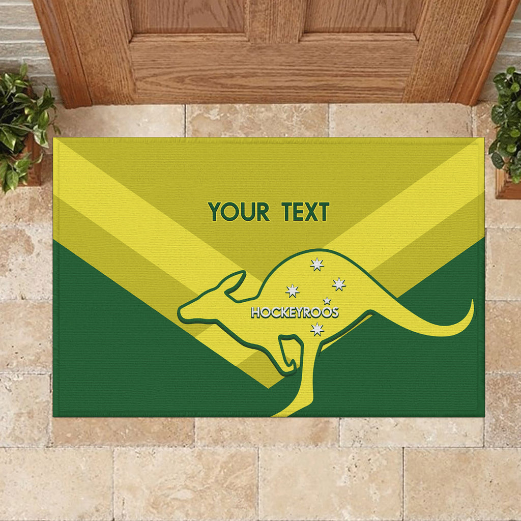 Custom Australia Field Hockey Rubber Doormat Go Champions Hockeyroos National Color