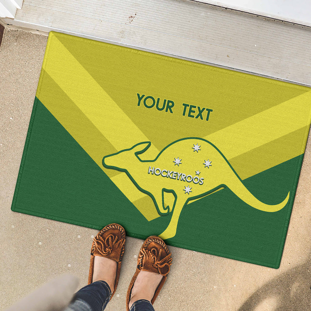 Custom Australia Field Hockey Rubber Doormat Go Champions Hockeyroos National Color