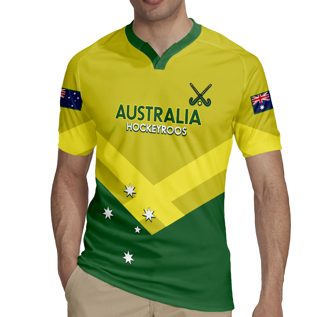 Custom Australia Field Hockey Rugby Jersey Go Champions Hockeyroos National Color