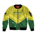 Custom Australia Field Hockey Sleeve Zip Bomber Jacket Go Champions Hockeyroos National Color