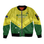 Custom Australia Field Hockey Sleeve Zip Bomber Jacket Go Champions Hockeyroos National Color