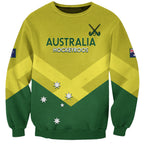 Custom Australia Field Hockey Sweatshirt Go Champions Hockeyroos National Color