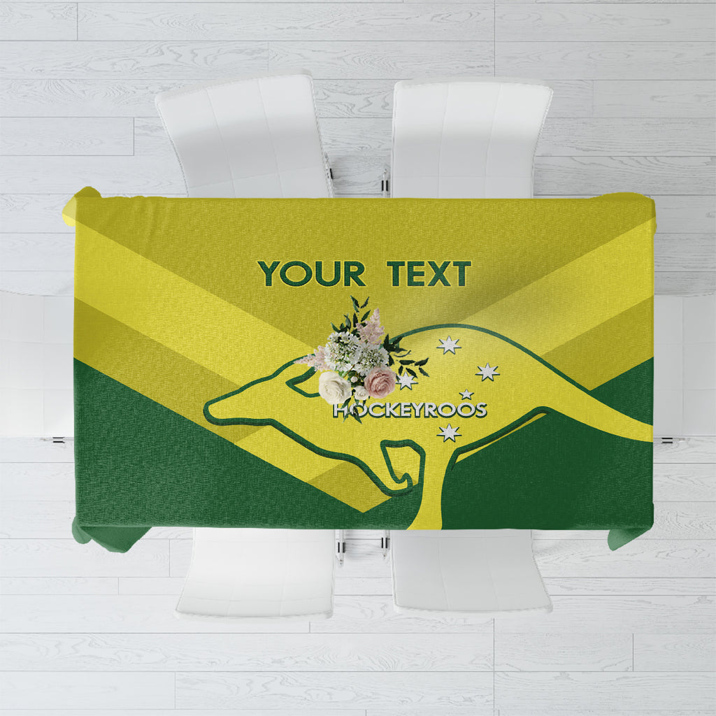 Custom Australia Field Hockey Tablecloth Go Champions Hockeyroos National Color