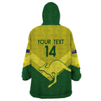 Custom Australia Field Hockey Wearable Blanket Hoodie Go Champions Hockeyroos National Color