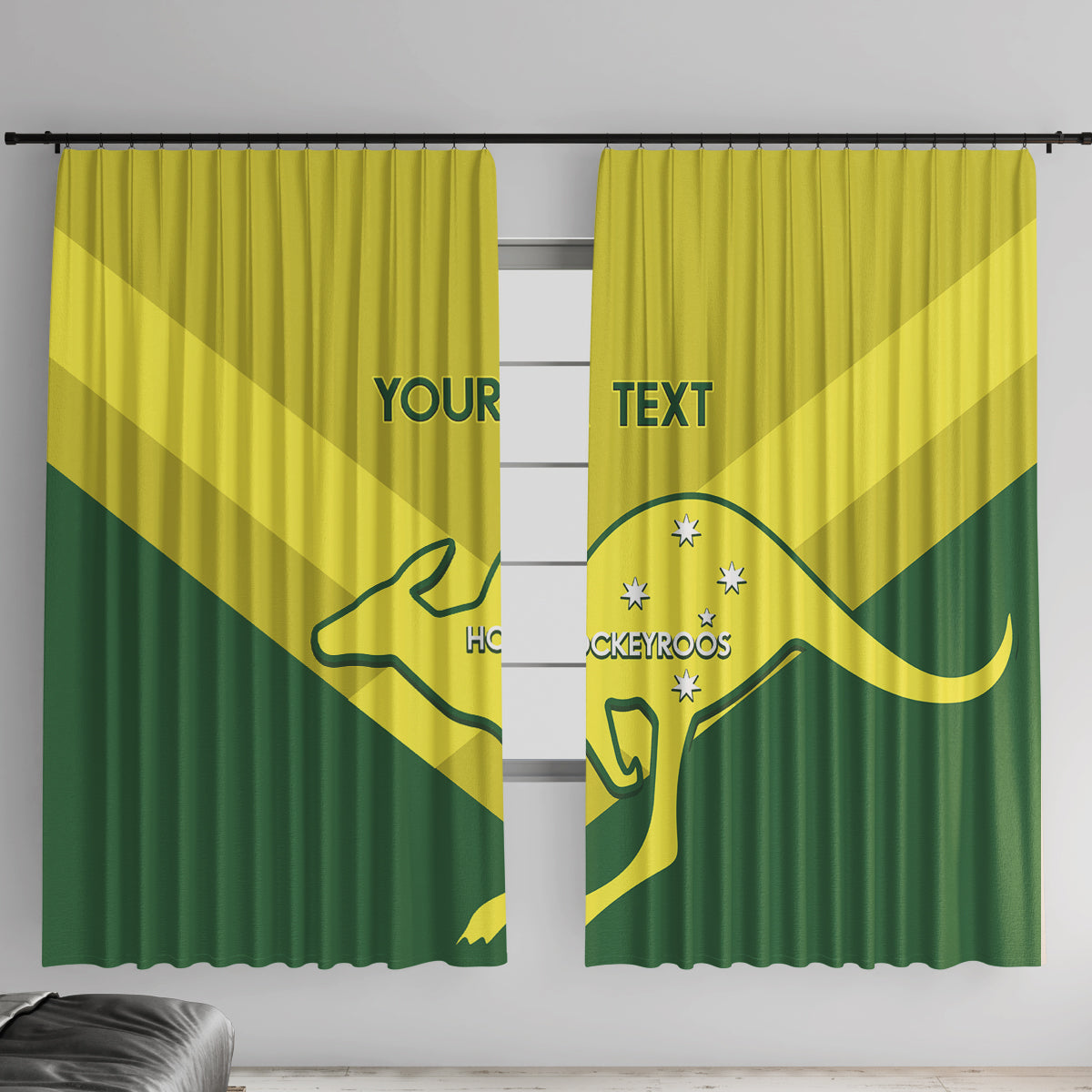 Custom Australia Field Hockey Window Curtain Go Champions Hockeyroos National Color