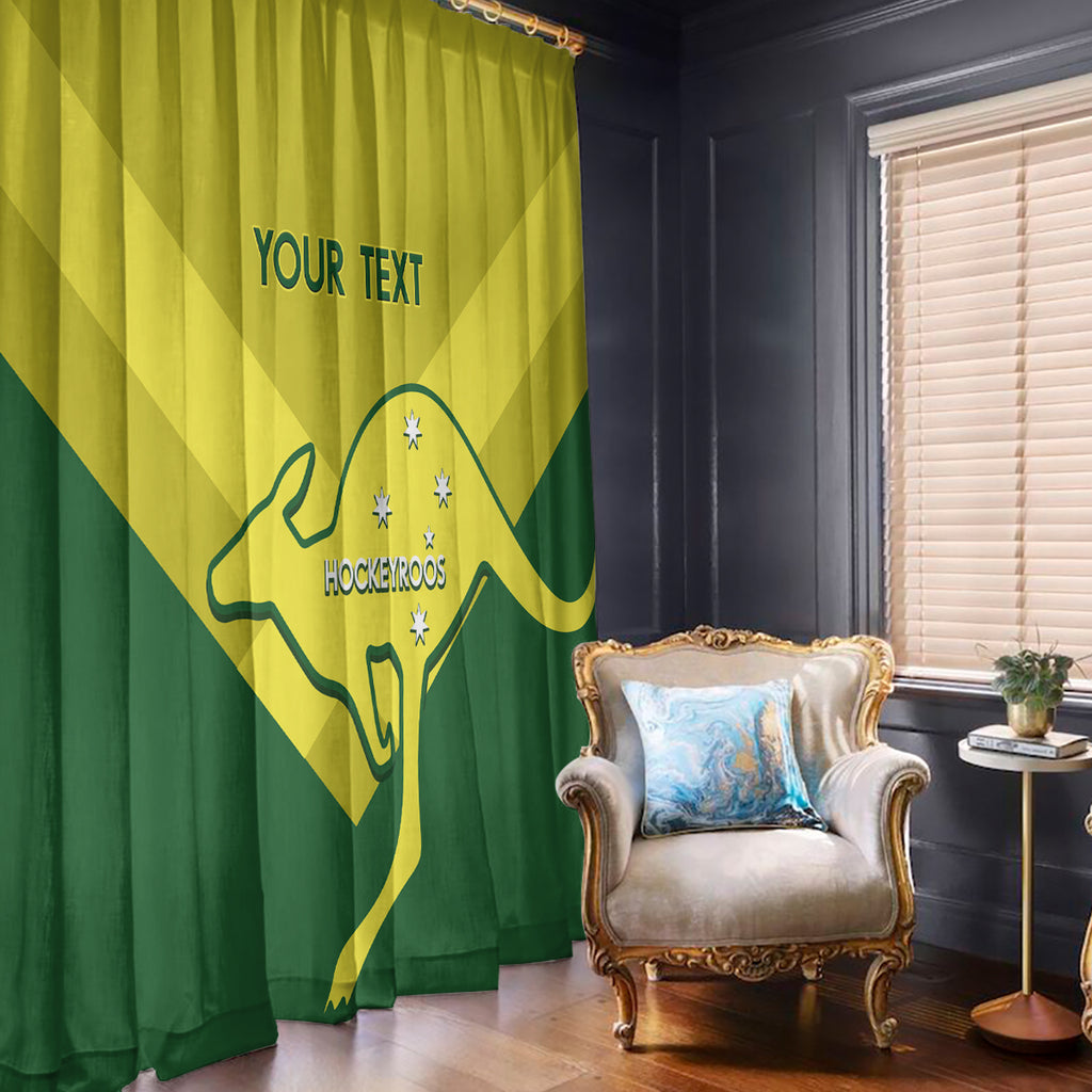 Custom Australia Field Hockey Window Curtain Go Champions Hockeyroos National Color