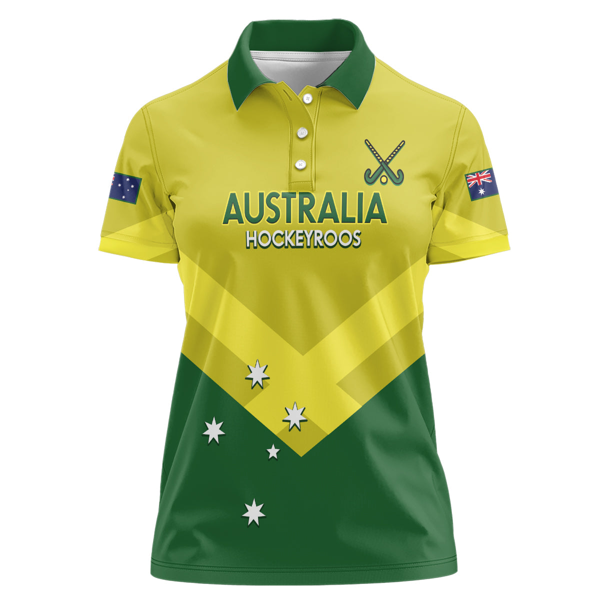 Custom Australia Field Hockey Women Polo Shirt Go Champions Hockeyroos National Color