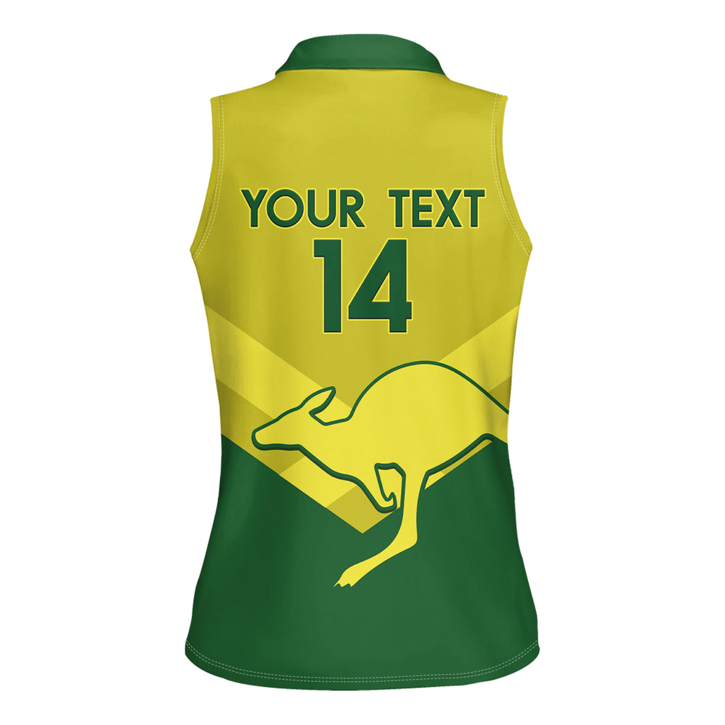 Custom Australia Field Hockey Women Sleeveless Polo Shirt Go Champions Hockeyroos National Color