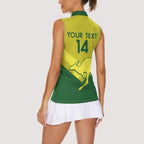 Custom Australia Field Hockey Women Sleeveless Polo Shirt Go Champions Hockeyroos National Color