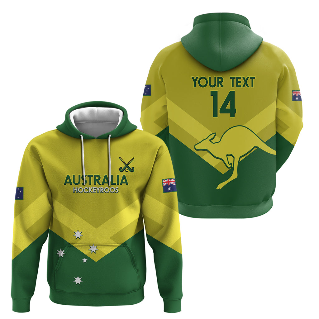 Custom Australia Field Hockey Zip Hoodie Go Champions Hockeyroos National Color