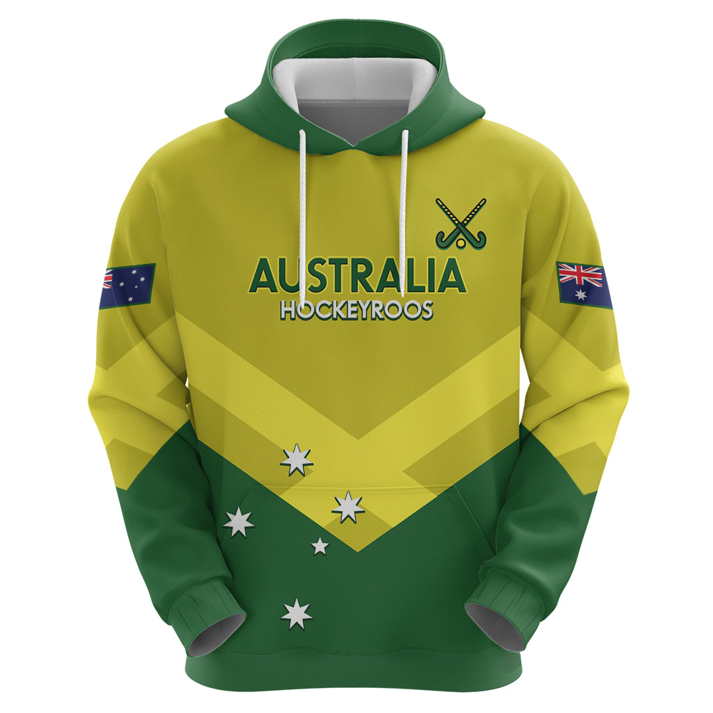 Custom Australia Field Hockey Zip Hoodie Go Champions Hockeyroos National Color