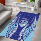 Northland 2026 Rugby Custom Area Rug NZ Maori Silver Fern