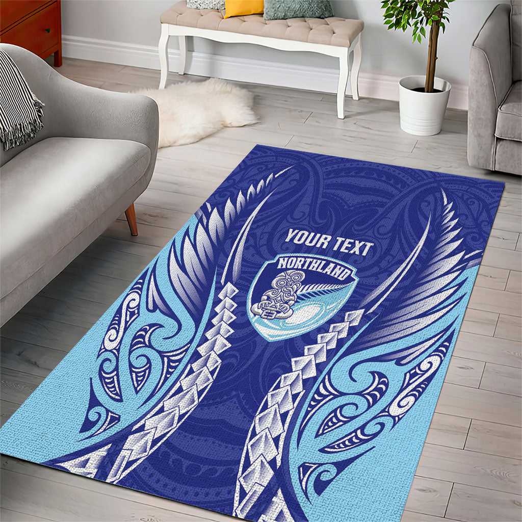 Northland 2026 Rugby Custom Area Rug NZ Maori Silver Fern