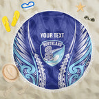 Northland 2026 Rugby Custom Beach Blanket NZ Maori Silver Fern