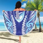 Northland 2026 Rugby Custom Beach Blanket NZ Maori Silver Fern