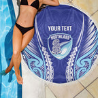 Northland 2026 Rugby Custom Beach Blanket NZ Maori Silver Fern