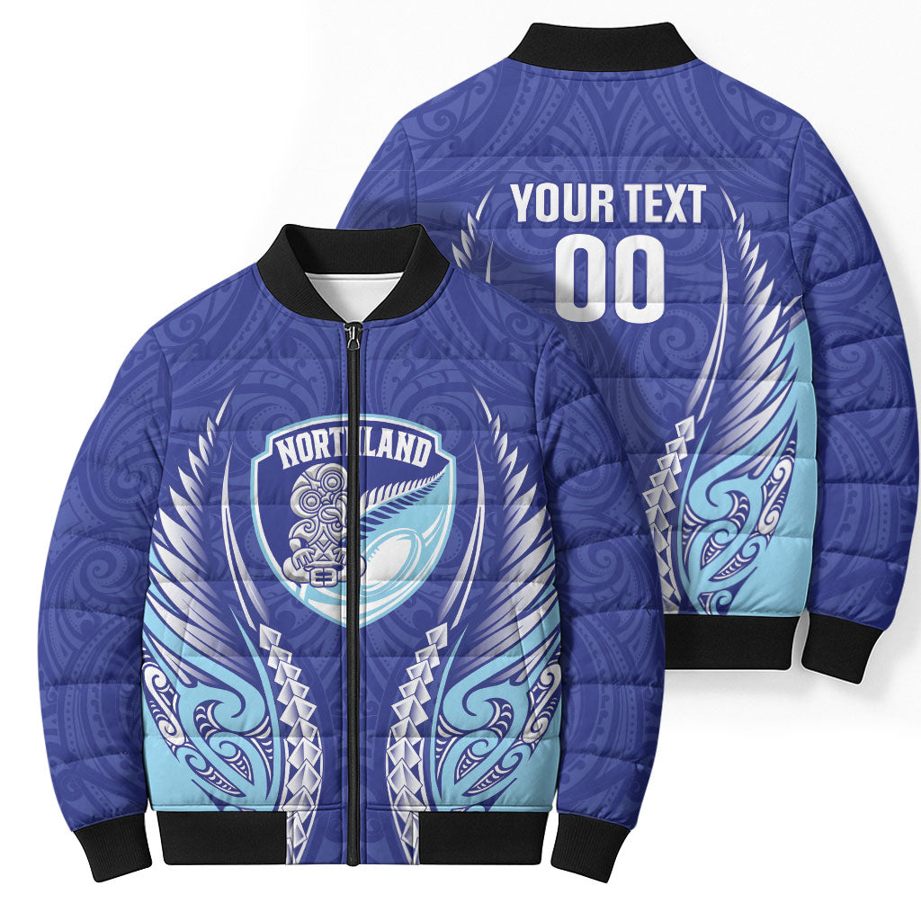 Northland 2026 Rugby Custom Bomber Puffer Jacket NZ Maori Silver Fern