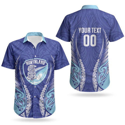 Northland 2026 Rugby Custom Couples Matching Long Sleeve Bodycon Dress and Hawaiian Shirt NZ Maori Silver Fern