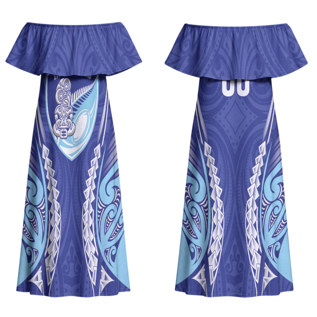 Northland 2026 Rugby Custom Couples Matching Off Shoulder Maxi Dress and Long Sleeve Button Shirt NZ Maori Silver Fern LT14