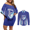 Northland 2026 Rugby Custom Couples Matching Off Shoulder Short Dress and Long Sleeve Button Shirt NZ Maori Silver Fern