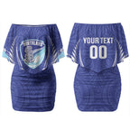 Northland 2026 Rugby Custom Couples Matching Off Shoulder Short Dress and Long Sleeve Button Shirt NZ Maori Silver Fern LT14