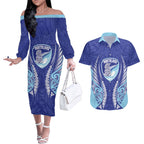 Northland 2026 Rugby Custom Couples Matching Off The Shoulder Long Sleeve Dress and Hawaiian Shirt NZ Maori Silver Fern