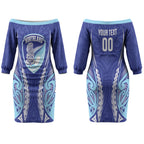 Northland 2026 Rugby Custom Couples Matching Off The Shoulder Long Sleeve Dress and Hawaiian Shirt NZ Maori Silver Fern LT14
