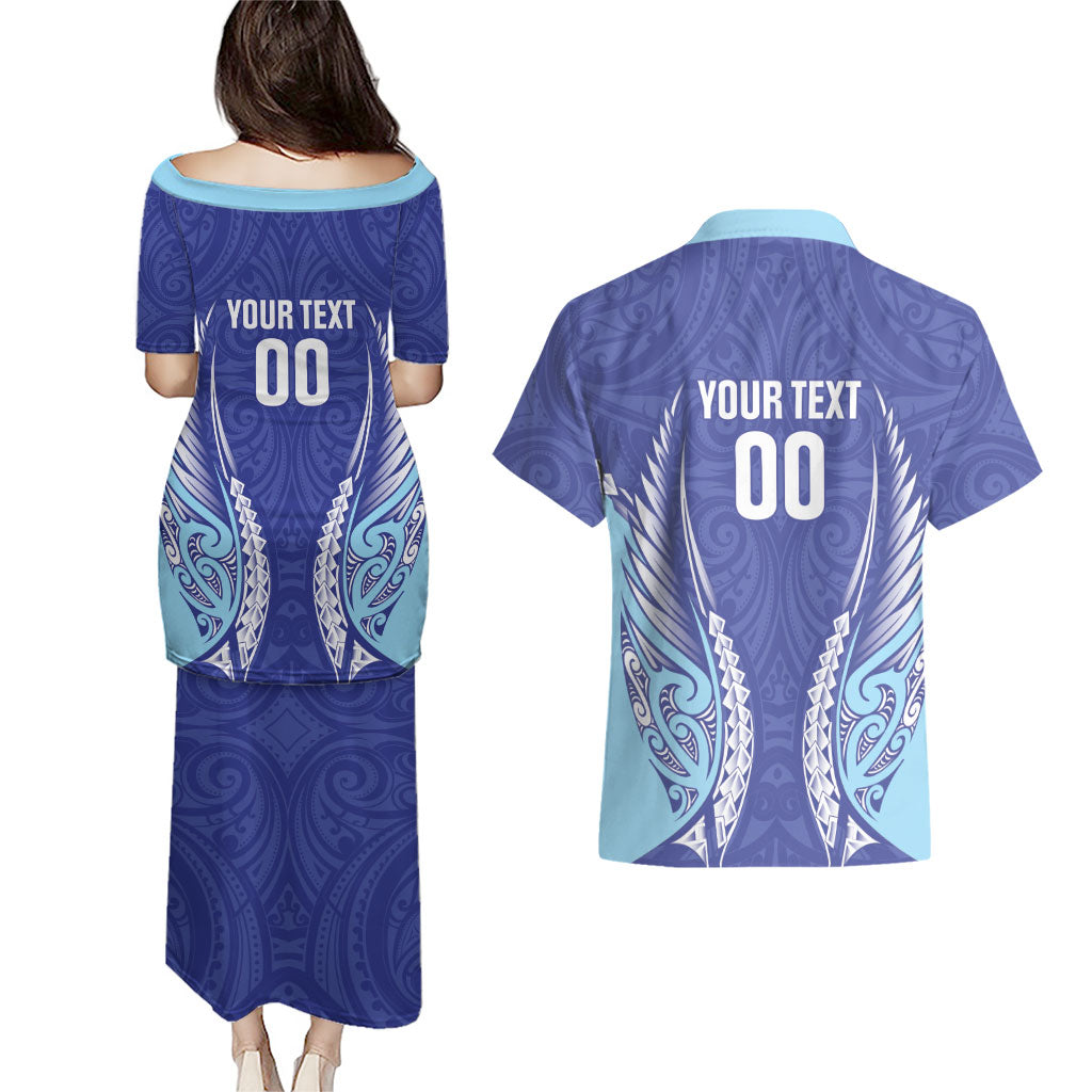 Northland 2026 Rugby Custom Couples Matching Puletasi and Hawaiian Shirt NZ Maori Silver Fern